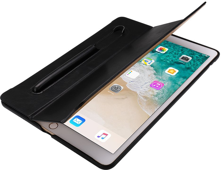 Чехол Jisoncase Mirco Fiber Leather Case с отсеком для Apple Pencil для iPad 10.5 (2017/18) Black