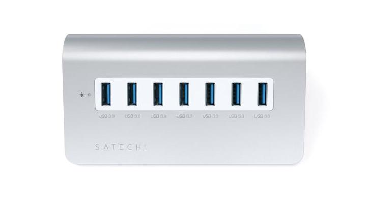 Универсальный USB-хаб (концентратор) Satechi Aluminum 7-Port USB 3.0 Hub для MacBook, iMac и других компьютеров