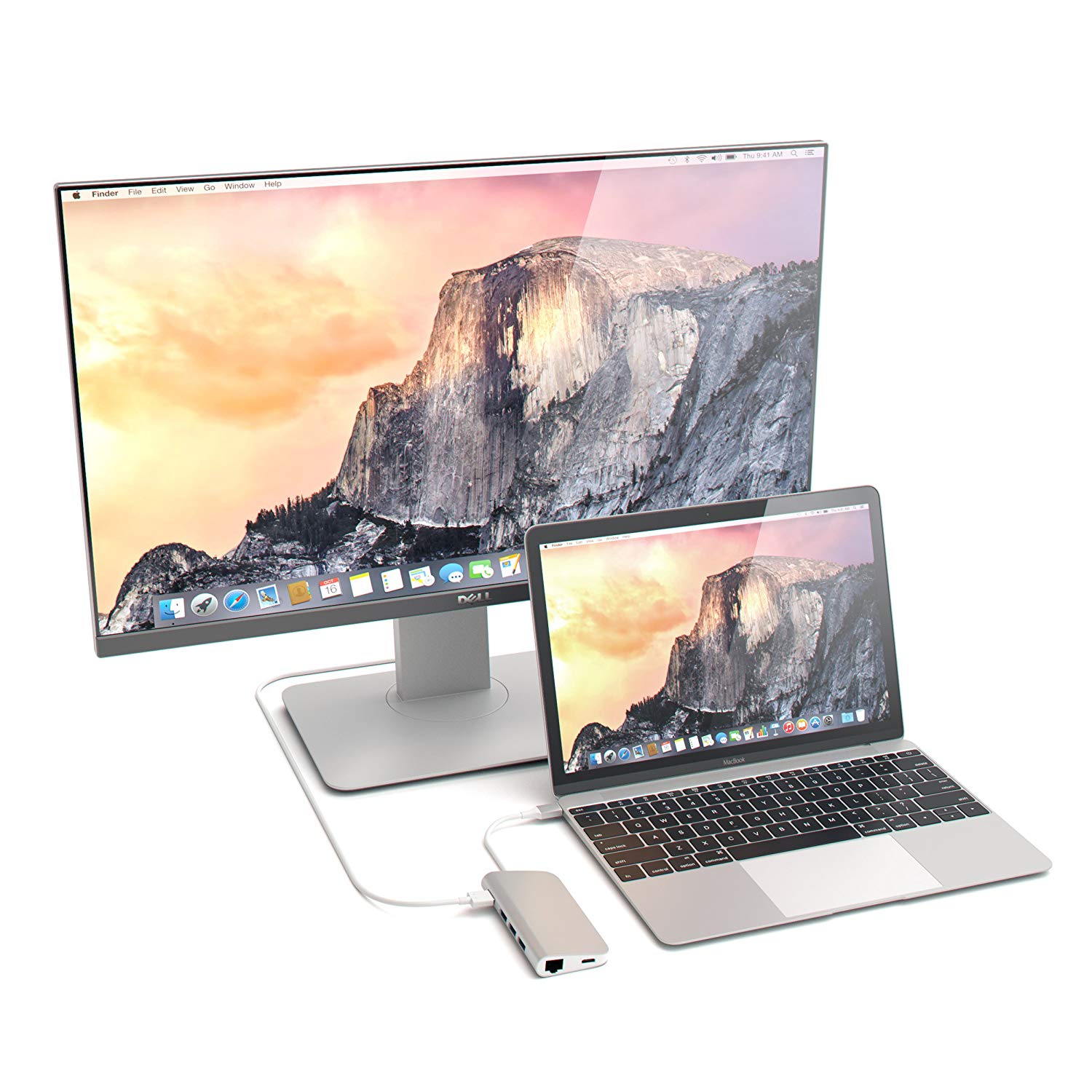 USB-хаб (концентратор) Satechi Multi-Port Adapter 4K with Ethernet Silver для MacBook Pro 13"/15" и MacBook 12"