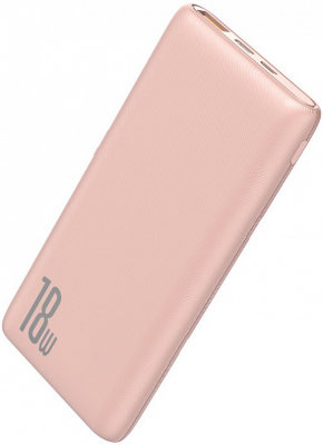 Внешний аккумулятор Baseus 10000mAh 18W Quick Charge Pink  LED-индикация заряда • Ультракомпактный форм-фактор • Два разъема для подключения заряжаемых гаджетов • Высокая емкость • Два разъема для зарядки аккумулятора