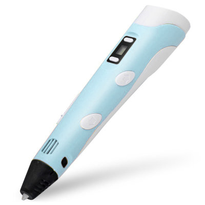 3D ручка MyRiwell RP-100B Blue с LCD-дисплеем  3D-ручка 2го поколения от MyRiwell с LCD-дисплеем • ABS и PLA-пластик • Регулировка температуры и скорости подачи • Керамический наконечник • Вес 65 г
