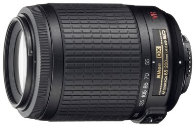 Объектив Nikon AF-S DX VR Zoom-Nikkor 55-200mm f/4-5.6G IF-ED  Стандартный Zoom-объектив • Крепление Nikon F, без встроенного мотора • Автоматическая фокусировка • Минимальное расстояние фокусировки 1.1 м