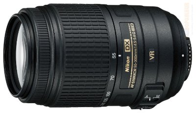 Объектив Nikon AF-S DX NIKKOR 55-300mm f/4.5-5.6G ED VR  Стандартный Zoom-объектив • Крепление Nikon F, без встроенного мотора • Автоматическая фокусировка • Минимальное расстояние фокусировки 1.4 м
