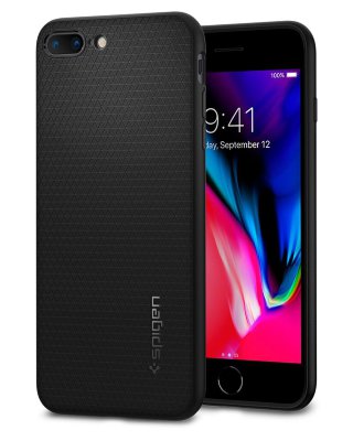 Чехол Spigen для iPhone 8/7 Plus Liquid Air Black 043CS20525  Матовый ультратонкий чехол с ромбической поверхностью