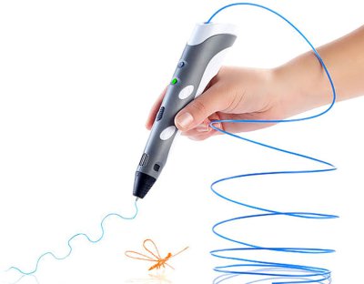 3D ручка MyRiwell RP-100A Grey  Классическая 3D-ручка от MyRiwell • ABS-пластик • Регулировка температуры и скорости подачи • Керамический наконечник • Вес 65 г