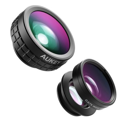 Набор объективов для iPhone и других смартфонов AUKEY Optic Pro 3 in 1 Smartphone Lens Set Fisheye, Macro, Wide PL-A6  Базовый набор из трех объективов высокого качества — полноэкранный фишай, макро и широкоугольный. Прекрасен для пейзажей, макросъемки и ярких селфи!