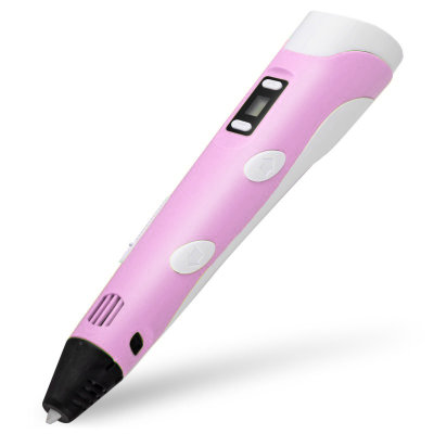 3D ручка MyRiwell RP-100B Pink с LCD-дисплеем  3D-ручка 2го поколения от MyRiwell с LCD-дисплеем • ABS и PLA-пластик • Регулировка температуры и скорости подачи • Керамический наконечник • Вес 65 г