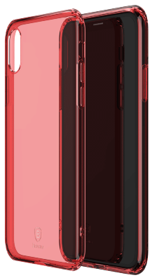 Чехол Baseus Simple Series Case Transparent Red для iPhone X/XS  Надежная защита • Прозрачный форм-фактр • Качественные материалы