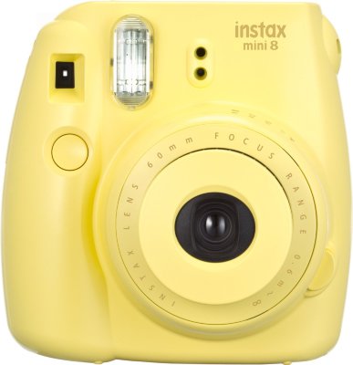 Фотоаппарат моментальной печати Fujifilm Instax Mini 8 Yellow  Самая бюджетная Fujifilm Instax • Ручное управление экспозицией • Размер фотографии 62x46 мм • Автоспуск • Удобный видоискатель • Режим High-Key