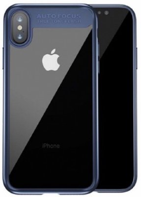 Чехол Baseus Suthin Case Dark Blue для iPhone X/XS  Надежная защита • Прозрачная задняя стенка • Дополнительная пылезащита порта зарядки