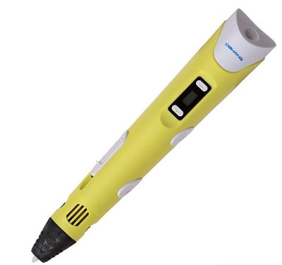 3D ручка Dewang Generation 2 Pen Yellow с LCD-дисплеем  3D-ручка 2го поколения от Dewang с LCD-дисплеем • ABS-пластик • Регулировка температуры и скорости подачи • Керамический наконечник • Вес 65 г