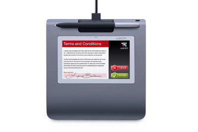 Графический планшет Wacom STU-530 для цифровых подписей  Аморфный ЖК-дисплей TFT, цветной • Перо без батареек • Диагональ 5" • Уровни давления пера: 1024
