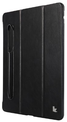 Чехол Jisoncase Mirco Fiber Leather Case с отсеком для Apple Pencil для iPad 9.7 (2017/18) Black