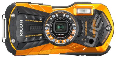Подводный фотоаппарат Ricoh WG-30 W Orange  Компактная фотокамера • Матрица 16 МП (1/2.3") • Съемка видео Full HD • Оптический зум 5x • Экран 2.7"