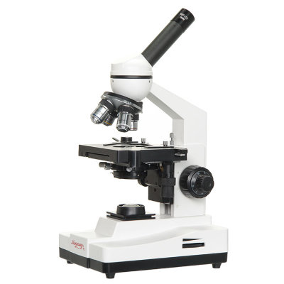 Микроскоп биологический Микромед Р-1  Двухкоординатный предметный столик • Коаксиальный механизм грубой и точной фокусировки • Парфокальность объективов