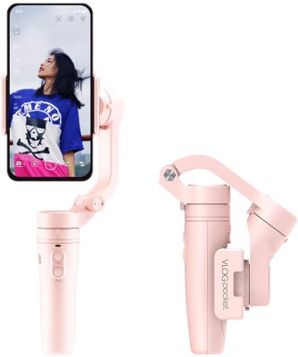 Стабилизатор (стедикам) Feiyu VLOG Pocket Pink для iPhone и других смартфонов