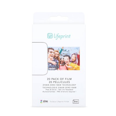 Фотобумага для принтера LifePrint 3x4.5 PH30 — 20 штук  Клейкий слой на тыльной стороне • 20 листов в упаковке • Технология печать ZINK