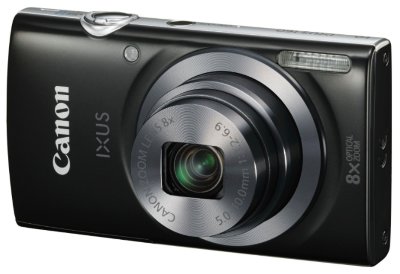 Цифровой фотоаппарат Canon IXUS 160 Black  Матрица 20.5 МП (1/2.3") • Съемка видео 720p • Оптический зум 8x • Экран 2.7"