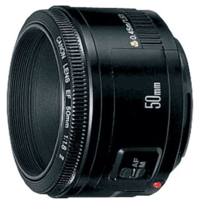Объектив Canon EF 50mm f/1.8 II  Стандартный объектив с постоянным ФР • Крепление Canon EF и EF-S • Автоматическая фокусировка
минимальное расстояние фокусировки 0.45 м • Размеры • (DхL): 68.2x41 мм • Вес: 130 г