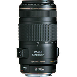 Объектив Canon EF 70-300mm f/4.0-5.6 IS USM  Стандартный объектив с постоянным ФР • Крепление Canon EF и EF-S • Автоматическая фокусировка
минимальное расстояние фокусировки 0.45 м • Размеры • (DхL): 68.2x41 мм • Вес: 130 г