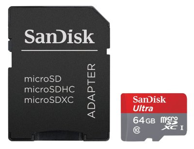 Карта памяти SanDisk Ultra microSDXC 64 Gb Class 10 UHS-I 30 MB/s + Adapter