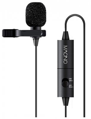 Петличный микрофон для смартфона /камеры Maono AU-100 Black