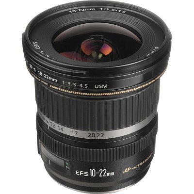 Объектив Canon EF-S 10-22mm f/3.5-4.5 USM  Широкоугольный Zoom-объектив • Крепление Canon EF-S • Для неполнокадровых фотоаппаратов • Автоматическая фокусировка • Минимальное расстояние фокусировки 0.24 м