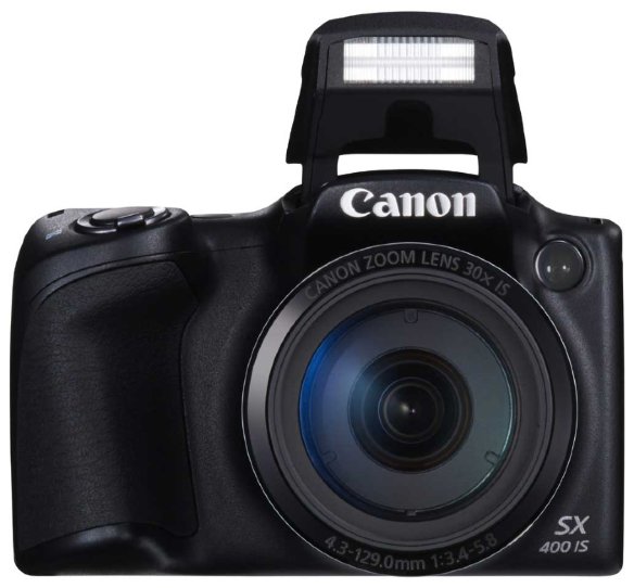Цифровой фотоаппарат Canon PowerShot SX400 IS Black  Фотокамера с суперзумом • Матрица 16.6 МП (1/2.3") • Съемка видео 720p • Оптический зум 30x • Экран 3"