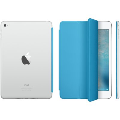 Оригинальный чехол-обложка Apple Smart Cover Blue для iPad mini 4  Оригинальный чехол-обложка Apple Smart Cover • Трансформируется в подставку • Вход и выход из режима сна • Полиуретан • Для Apple iPad mini 4