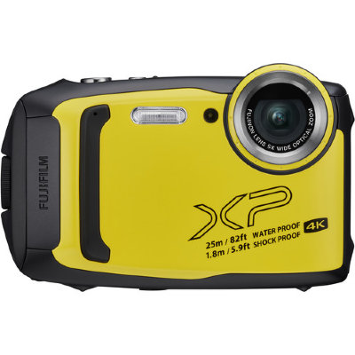 Подводный фотоаппарат Fujifilm Finepix XP140 Yellow  Водонепроницаемость до 25 м • Ударостойкость до 1,8 м • Морозостойкость до -10° • Пыленепроницаемость • Объектив FUJINON с 5-кратным оптическим приближением • Долгая работа от одной зарядки • Bluetooth • Дистанционное управление камерой
