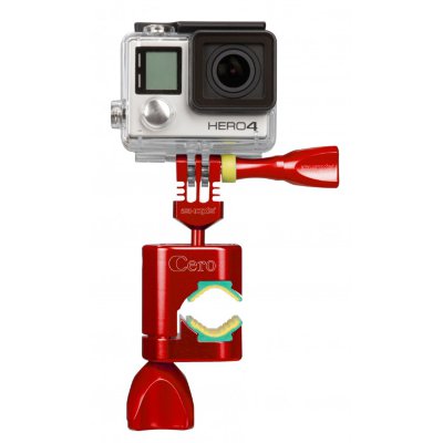 Профессиональное крепление для GoPro на рули и трубы iSHOXS Cero Red (18-30 мм)  Ультрапрочная конструкция • устанавливается на трубы или рамы диаметров от 1.8 до 3 см • гарантия 5 лет — сделано в Германии • подходит для всех камер GoPro