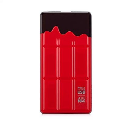 Внешний аккумулятор 7000 mAh Momax iPower Chocolatier Red  Необычный дизайн • Емкость 7000 мА⋅ч • Максимальный ток 2.4 А • Разъем USB • Переходник на micro USB