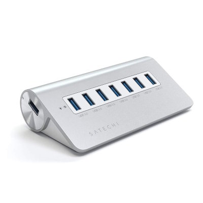 Универсальный USB-хаб (концентратор) Satechi Aluminum 7-Port USB 3.0 Hub для MacBook, iMac и других компьютеров  7 портов USB 3.0. Совместимость с USB 2.0 и USB 1.1. Прочный алюминиевый корпус.