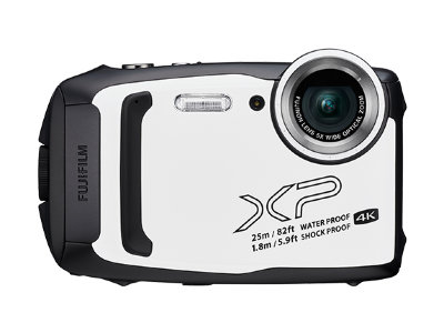 Подводный фотоаппарат Fujifilm Finepix XP140 White  Водонепроницаемость до 25 м • Ударостойкость до 1,8 м • Морозостойкость до -10° • Пыленепроницаемость • Объектив FUJINON с 5-кратным оптическим приближением • Долгая работа от одной зарядки • Bluetooth • Дистанционное управление камерой