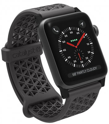 Ремешок Catalyst Sport Band Space Gray для Apple Watch Series 3/2 42mm  Надежная фиксация • Гипоаллергенный силикон • Продуманное крепление • Стильный дизайн