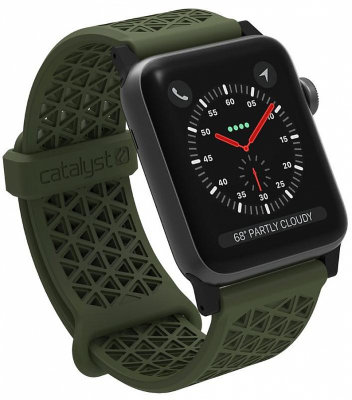 Ремешок Catalyst Sport Band Army Green для Apple Watch Series 3/2 42mm  Надежная фиксация • Гипоаллергенный силикон • Продуманное крепление • Стильный дизайн