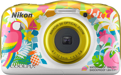 Подводный фотоаппарат Nikon Coolpix W150 Yellow  Водонепроницаемая • Ударопрочная • Морозостойкая • Пылезащищенная • 3-х кратный зум и КМОП матрица •  Расцветки на любой вкус