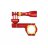Профессиональное крепление для GoPro на рули и трубы iSHOXS Bullbar Red (19-23 мм)  - Профессиональное крепление для GoPro на рули и трубы iSHOXS Bullbar Red (19-23 мм)