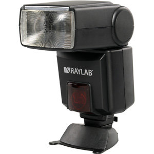 Вспышка Raylab R-45 TTL для Canon  Вспышка для камер Canon • Ведущее число: 45 м (ISO 100) • Поддержка режимов TTL • Поворотная головка
выбор угла освещения: ручной • Встроенный дисплей