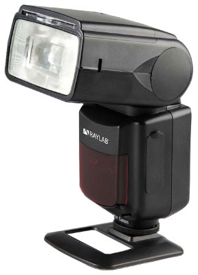 Вспышка Raylab S-LITE R-60TTL-C для Canon  Вспышка для камер Canon • Ведущее число: 50 м (ISO 100) • Поддержка режимов TTL, E-TTL II • Поворотная головка • Выбор угла освещения: ручной, авто • Встроенный дисплей