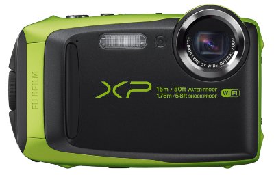 Подводный фотоаппарат Fujifilm FinePix XP90 Black-Green  Подводный (до 15 м) • Ударопрочный (до 1.75 м) • Морозостойкий (до -10°C) • Пыленепроницаемый • Wi-Fi • 16,4 Мпикс • Зум 5х • Дисплей 3" • Видео FullHD 1080p