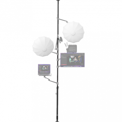 Вертикальная распорка Zeapon Vlogtopus Telescopic Pole   • Минимальная высота:	1400 мм • Максимальная высота:	3100 мм • Материал:	алюминий