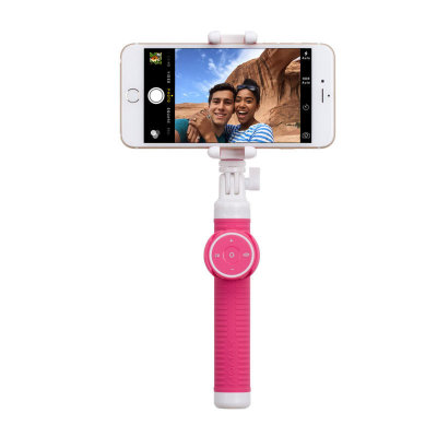 Селфи-монопод + штатив MOMAX Selfie Hero Selfie Pod 70cm KMS6 Pink  Подарочный набор из монопода для селфи и мини-штатива • Длина монопода 70 см • пристяжная Bluetooth-кнопка • Чехол