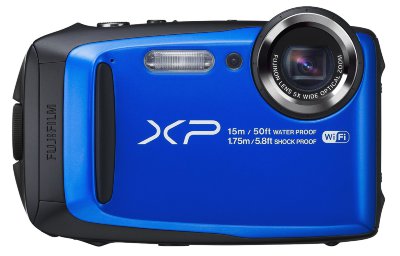 Подводный фотоаппарат Fujifilm FinePix XP90 Blue  Подводный (до 15 м) • Ударопрочный (до 1.75 м) • Морозостойкий (до -10°C) • Пыленепроницаемый • Wi-Fi • 16,4 Мпикс • Зум 5х • Дисплей 3" • Видео FullHD 1080p
