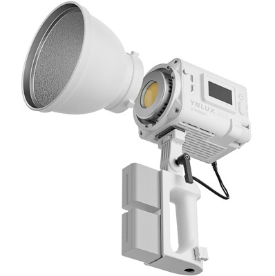 Осветитель YongNuo YNLUX200-KIT 5600K Белый  Вид осветителя :	моноблок • Особенности конструкции :	встроенный дисплей, активное охлаждение • Мощность (макс) :	200 Вт • Цветовая температура :	5600 K • RGB режим :	Нет • Питание :	сетевой адаптер, NP-F х2, V-mount
