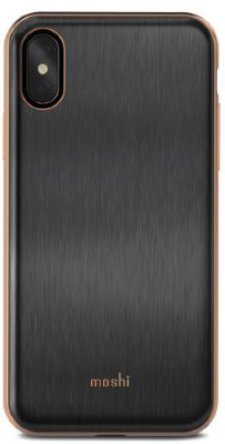Чехол Moshi iGlaze Black для iPhone X/XS  Приподнятая рамка для защиты дисплея • Металлизированная рамка • Гибридная конструкция • Накладки на кнопки • Поддержка беспроводной зарядки
