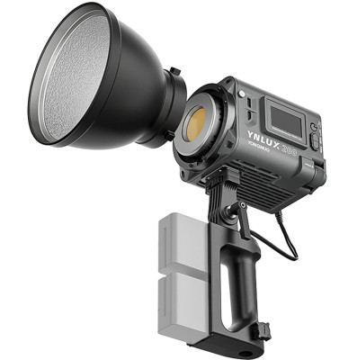 Осветитель YongNuo YNLUX200-KIT 5600K Серый  Вид осветителя :	моноблок • Особенности конструкции :	встроенный дисплей, активное охлаждение • Мощность (макс) :	200 Вт • Цветовая температура :	5600 K • RGB режим :	Нет • Питание :	сетевой адаптер, NP-F х2, V-mount