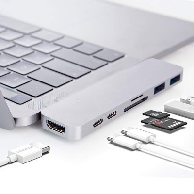 USB-хаб (концентратор) HyperDrive DUO Hub Silver для USB-C MacBook Pro / Air