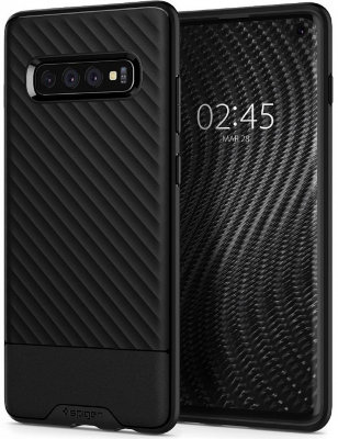 Чехол Spigen Core Armor Black (605CS25660) для Samsung Galaxy S10   Надежная защита • Продуманная эргономика • Завышенные бортики для камеры • Продуманная эргономика