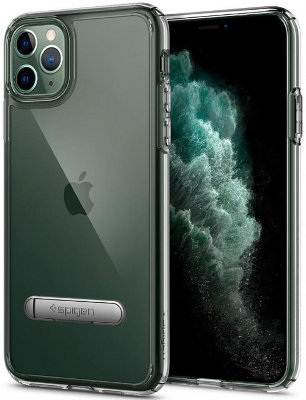 Чехол Spigen для iPhone 11 Pro Max Ultra Hybrid S Clear 075CS27137  Удобная встроенная подставка • Точные вырезы для легкого доступа к разъемам • Дополнительная защита для камеры • Совместим с беспроводной зарядкой